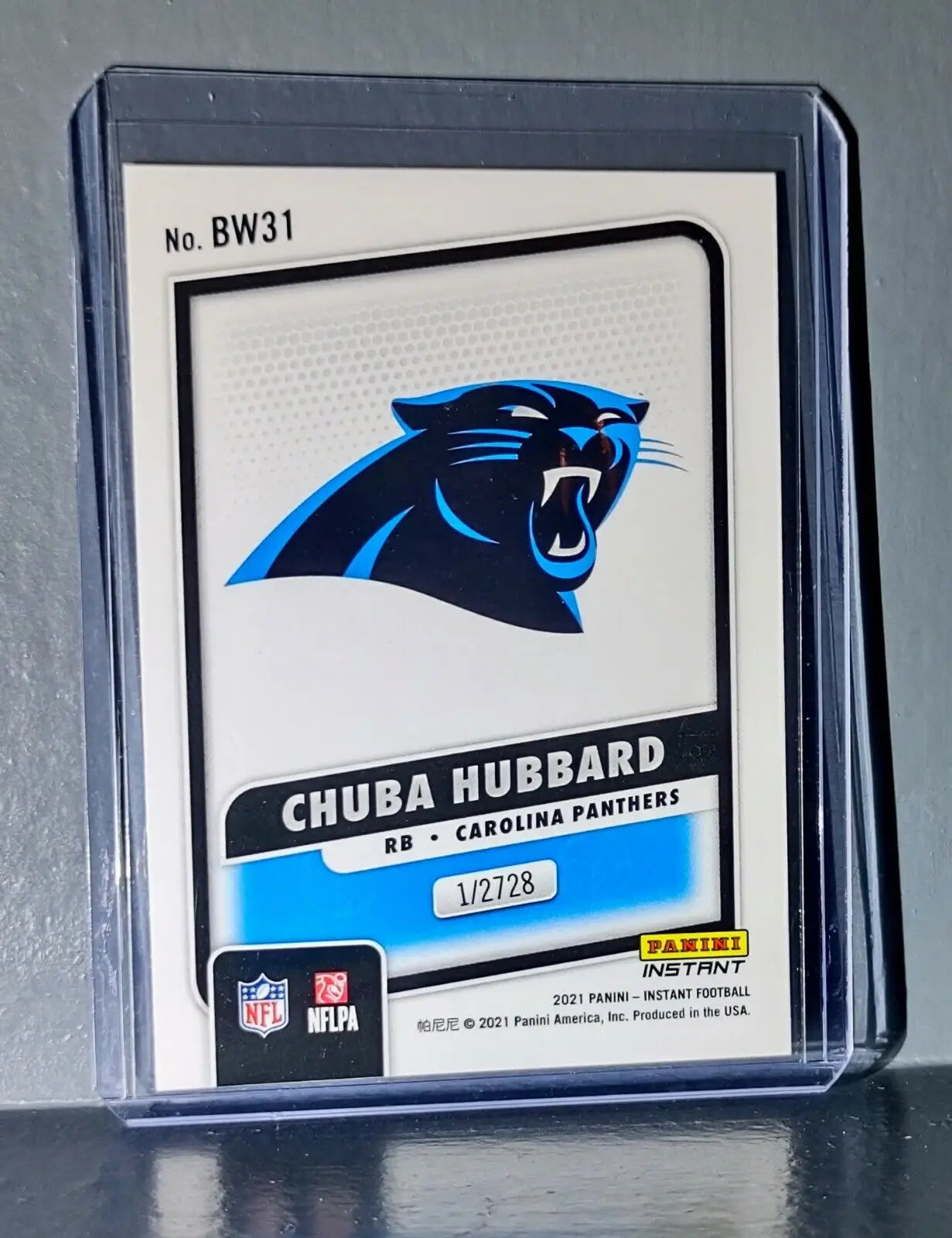 Chuba Hubbard 2021 Panini NFL Black and White Rookies #31 Card 1/2728 - Football Card Single