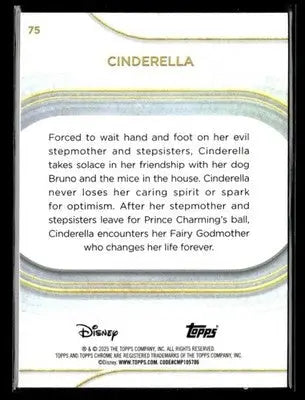 🌟 Cinderella, 2025 Topps Chrome Disney #75 🌟