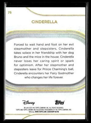 🌟 Cinderella, 2025 Topps Chrome Disney #75 🌟 - Non-Sports Card Single