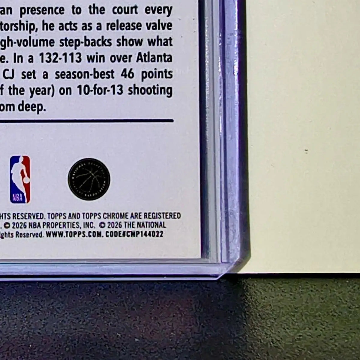 CJ McCollum 2025-26 NBA Topps Chrome Update #75 Basketball Card Wizards - Basketball Card Single
