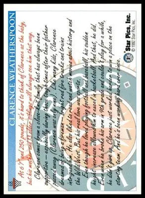Clarence Weatherspoon 1992 Star Pics #68 - Basketball Card Single