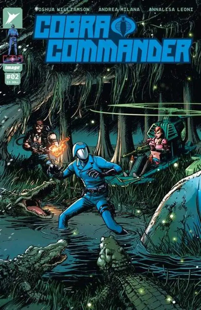 Cobra Commander #2 Cover C features a masked figure in a swampy setting