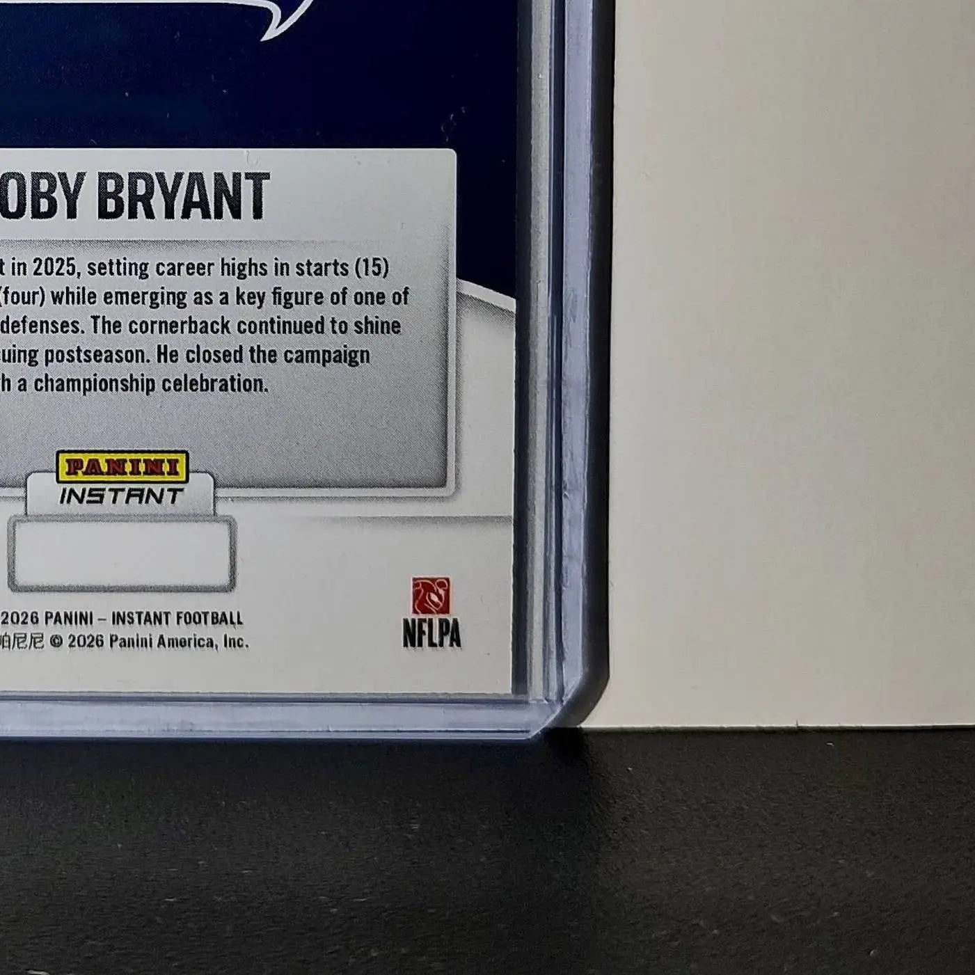 Coby Bryant 2026 Panini NFL Super Bowl LIX Champions #25 Card Seattle Seahawks - Football Card Single