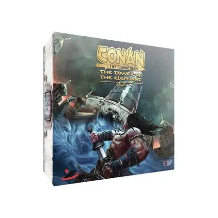 Tabletop game box featuring Conan the Cimmerian from the Elephant Board Game series