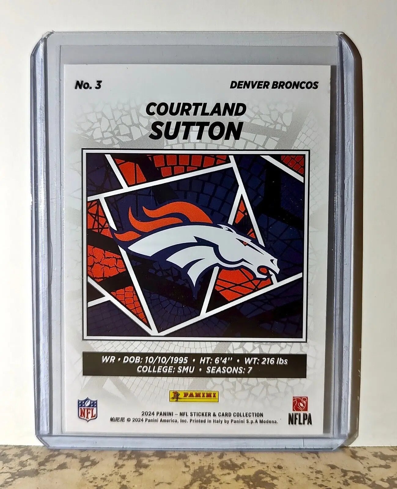 Courtland Sutton 2024 Panini NFL #3 Sticker Card Denver Broncos - Football Card Single