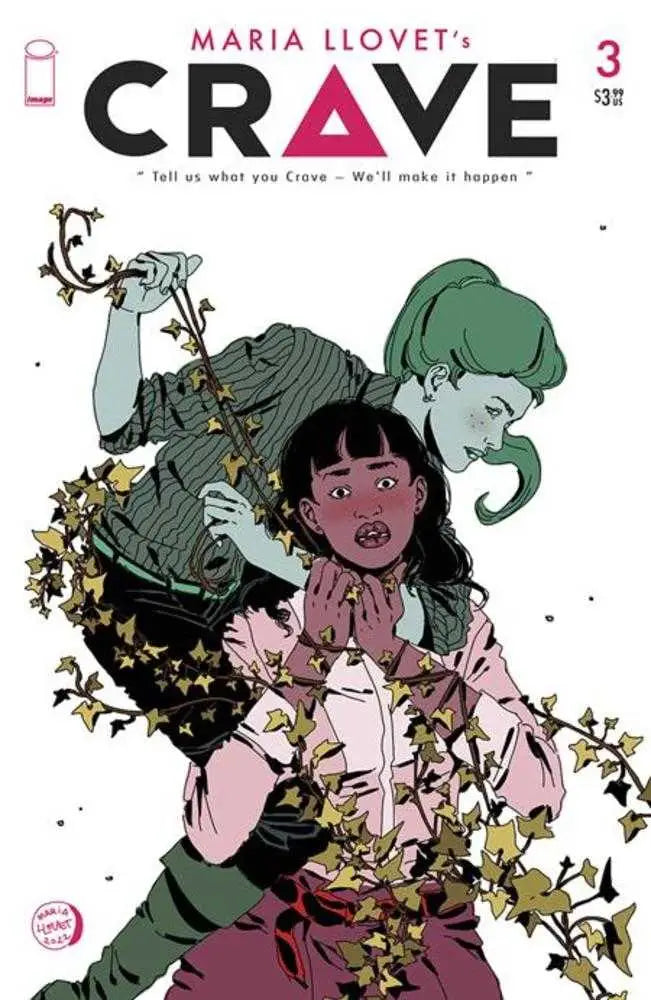 Comic book cover for Crave #3 featuring vibrant pink, black, and green artwork