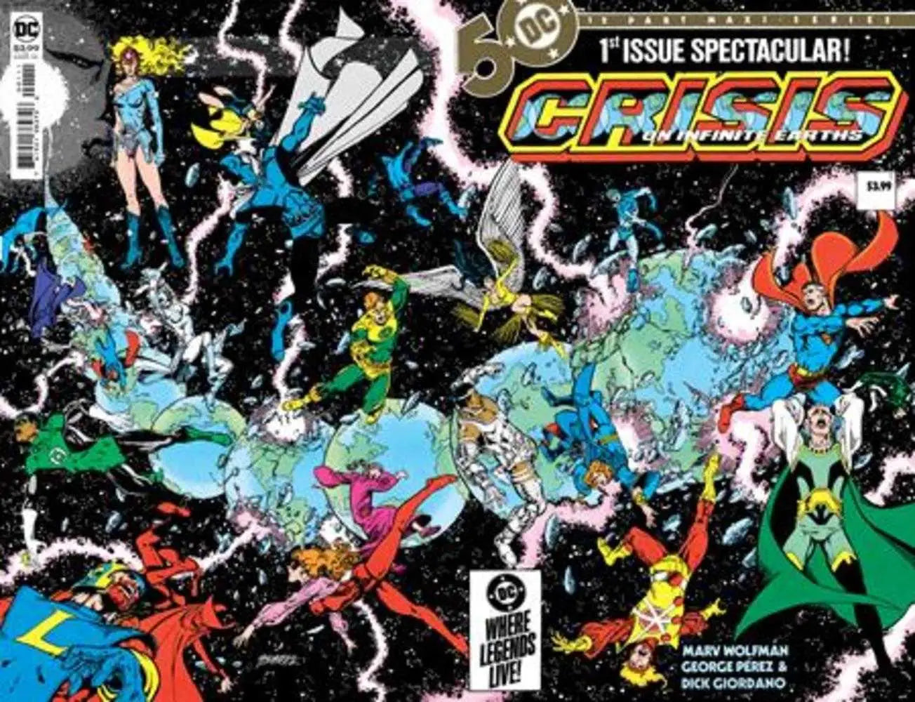Crisis On Infinite Earths #1 (Of 12) Facsimile Edition Cover A George Perez Wraparound - Comic Book