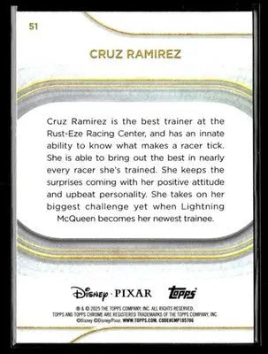 🌟 Cruz Ramirez, 2025 Topps Chrome Disney #51 🌟 - Non-Sports Card Single
