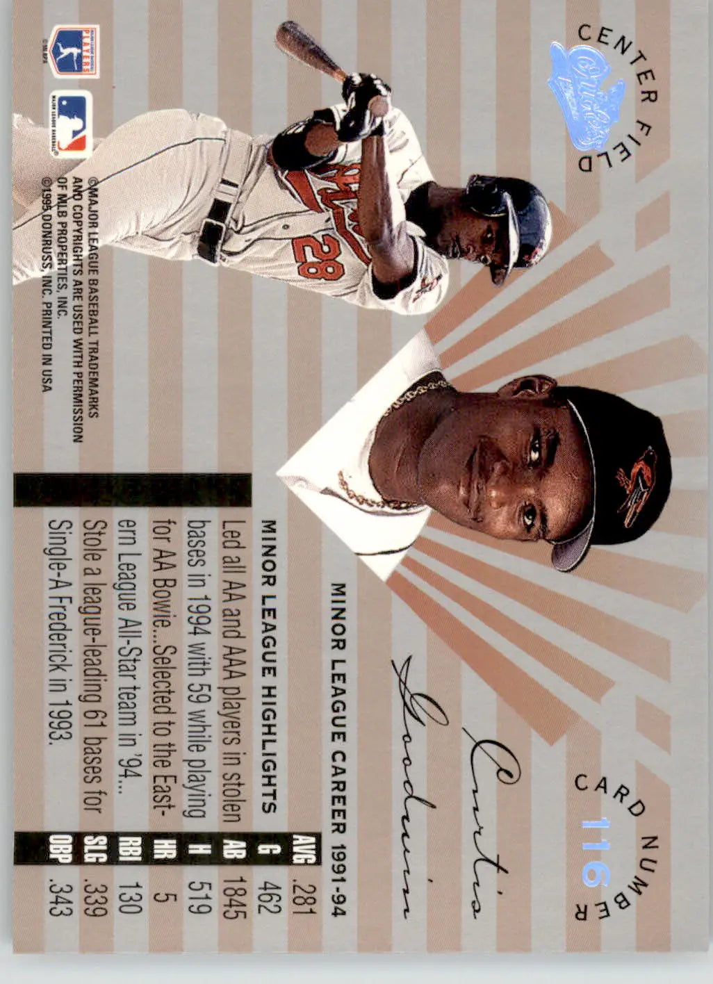 Curtis Goodwin - 1995 Leaf Limited - #116 - Baseball - Baseball Card Single
