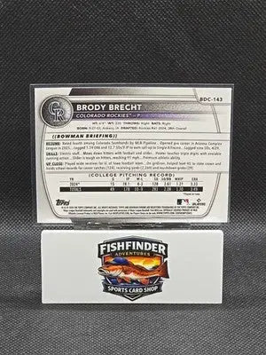 CZ124 - 2025 Bowman Draft - Brody Brecht #BDC-143 - Chrome Lazer - Baseball Card Single