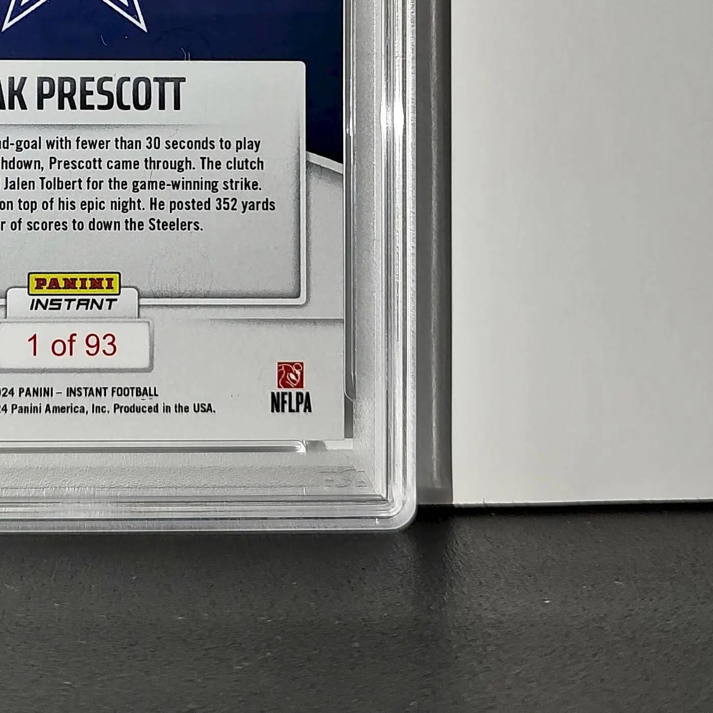 Dak Prescott Rookie 2024 Panini Instant NFL #76 PSA 10 Gem Mint - Football Card Single