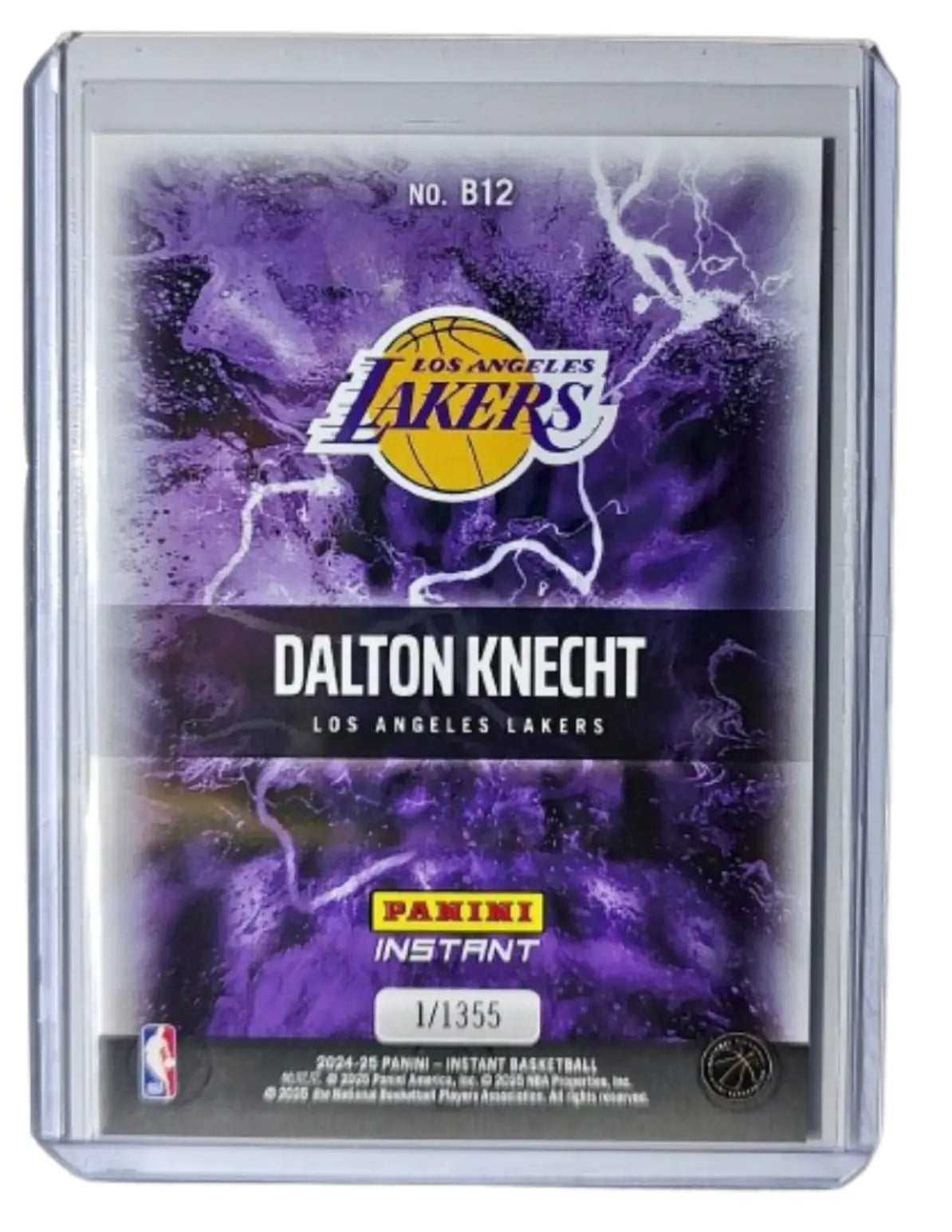 Dalton Knecht Rookie 2024-25 Panini NBA #12 Breakaway Card Lakers 1/1355