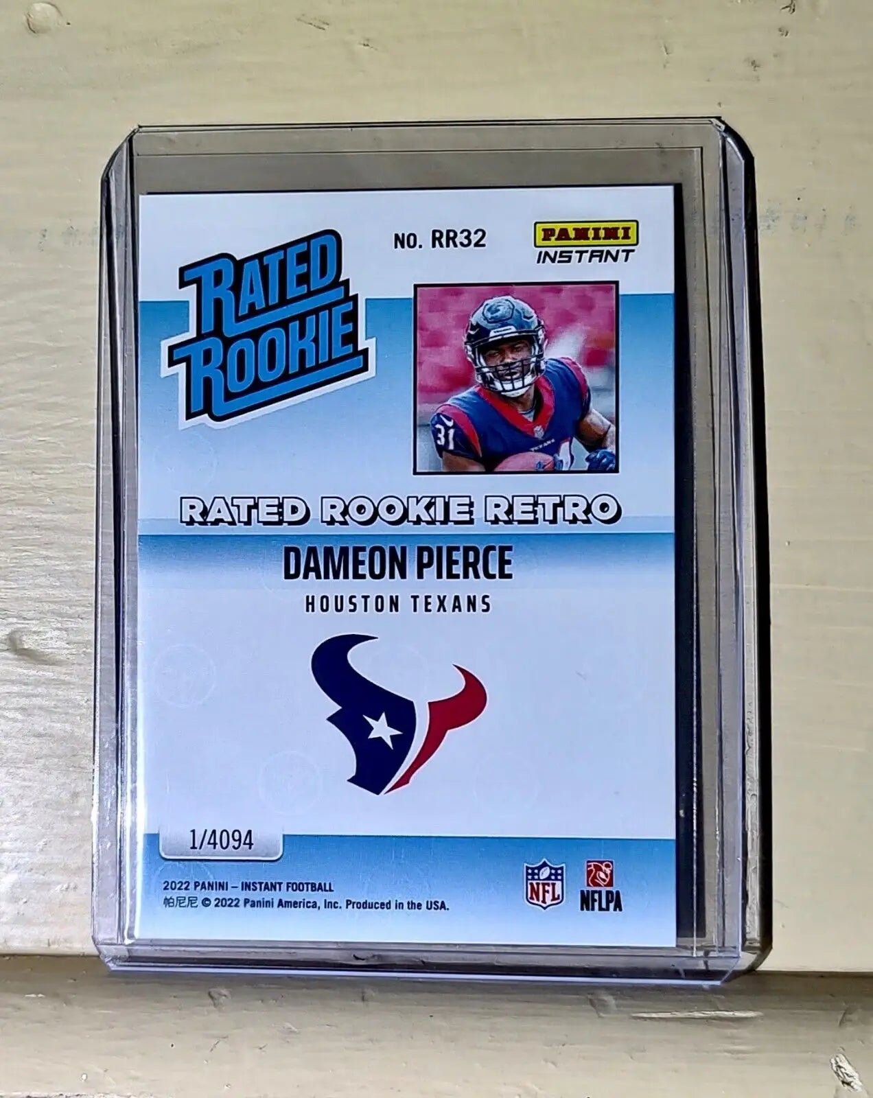 Dameon Pierce 2022 NFL Panini #32 Rated Rookie Retro Football Card 1/4094 - Football Card Single