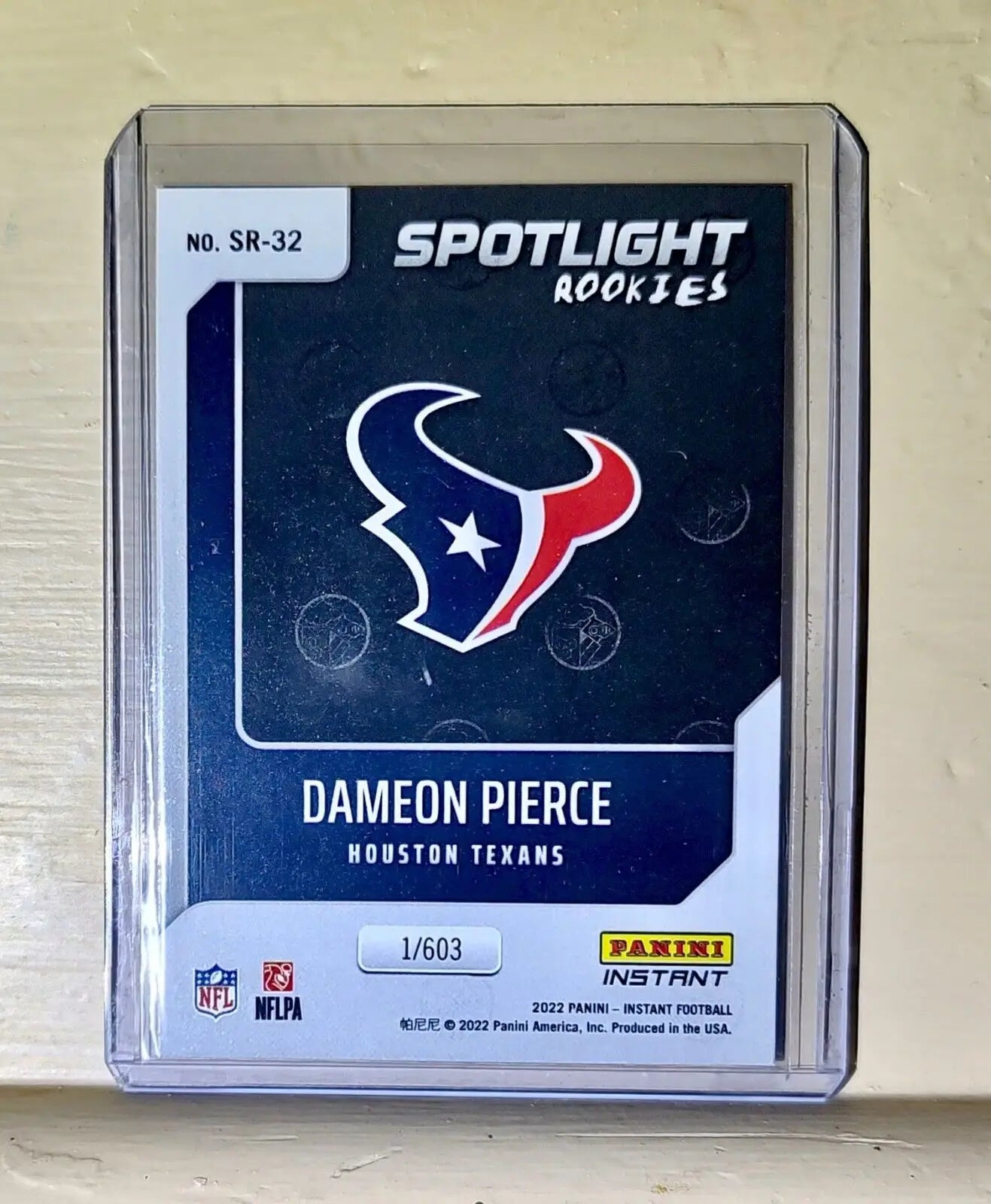 Dameon Pierce 2022 NFL Panini #32 Spotlight Rookie Football Card 1/603