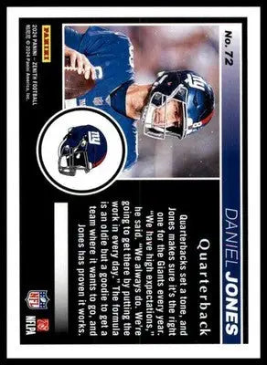Daniel Jones 2024 Panini Zenith Retail #72 New York Giants - Football Card Single