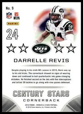 Darrelle Revis 2016 Panini Rookies & Stars Century Stars #9 New York Jets - Football Card Single