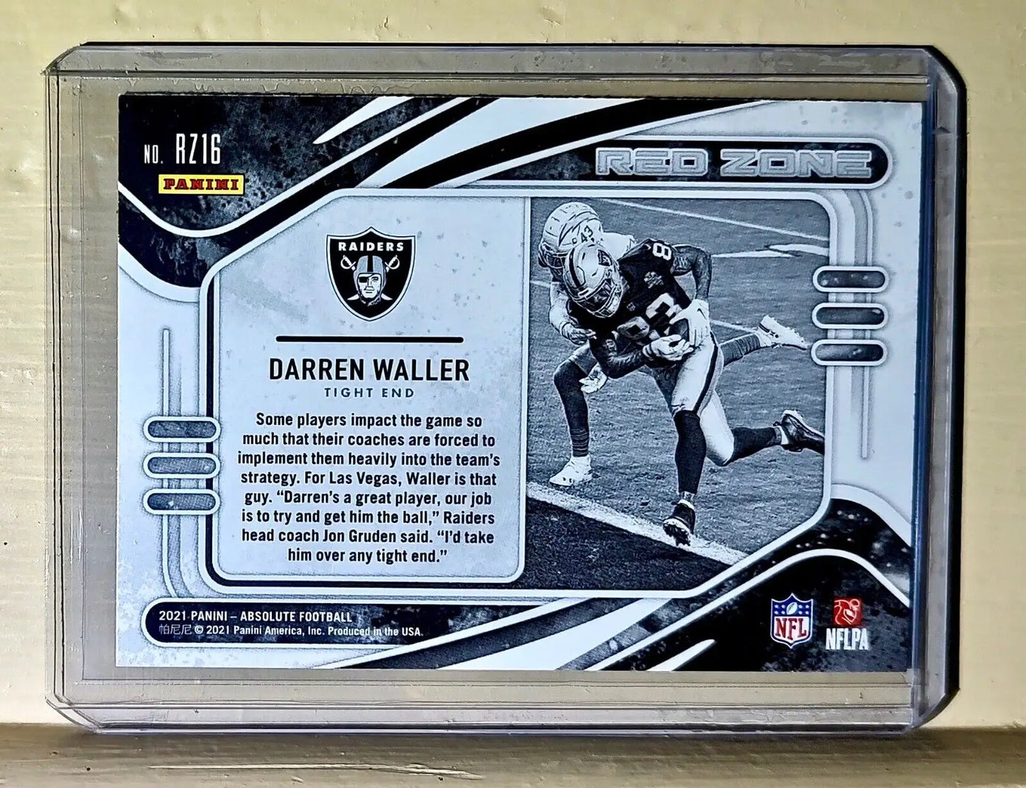 Darren Waller 2021 Panini NFL Absolute Red Zone #RZ16 Card Raiders - Football Card Single