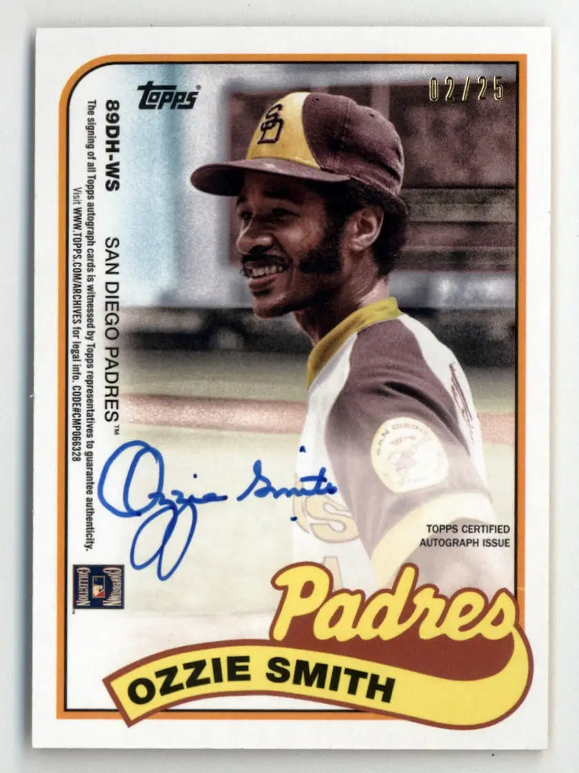 Dave Winfield/Ozzie Smith 2023 Topps Archives Double Headers Dual Auto #2/25 - Baseball Card Single
