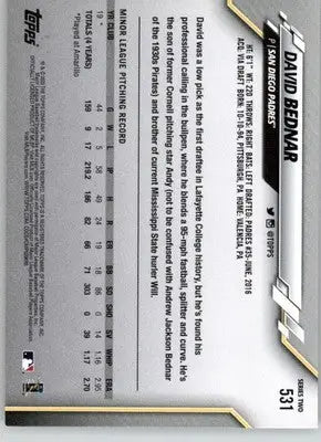 David Bednar - 2020 Topps - #531 - RC Gold Star Baseball - Baseball Card Single