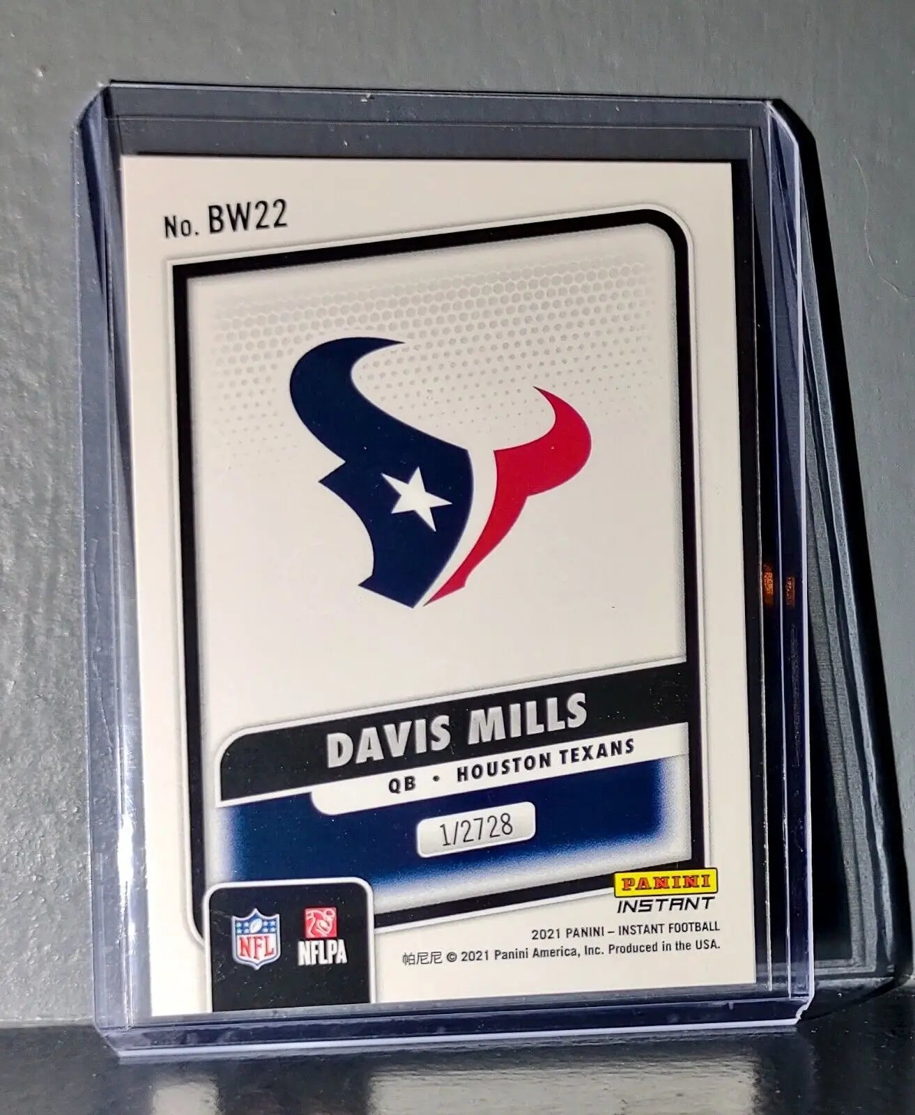 Davis Mills 2021 Panini NFL Black and White Rookies #22 Card 1/2728 - Football Card Single