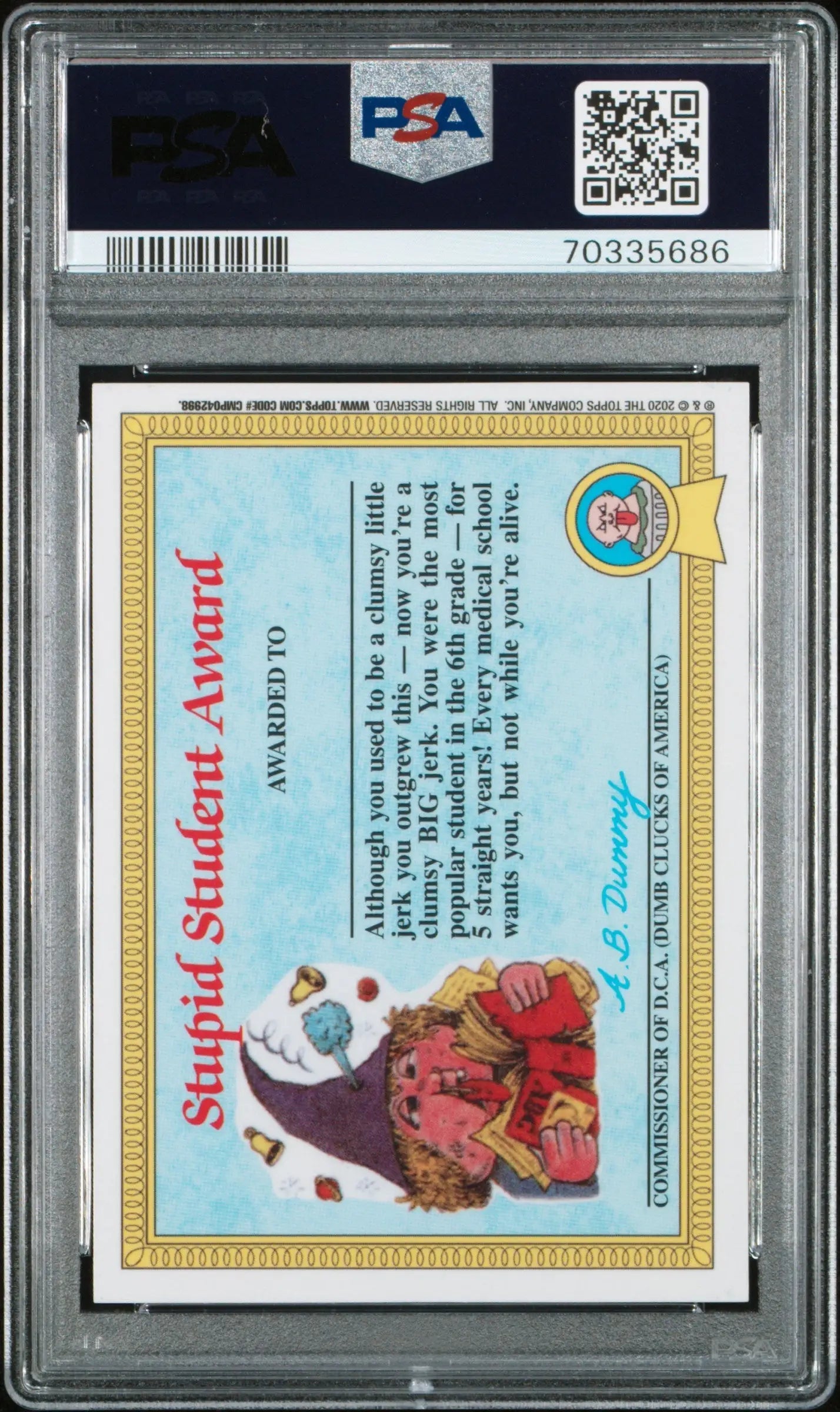 Dead Ted 2020 Topps Garbage Pail Kids Sapphire #5a PSA 10 Gem Mint 5686 - Non-Sports Card Single