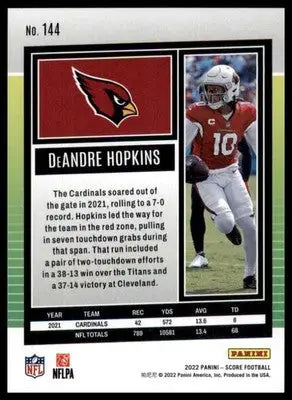 DeAndre Hopkins 2022 Score #144 Arizona Cardinals - Football Card Single