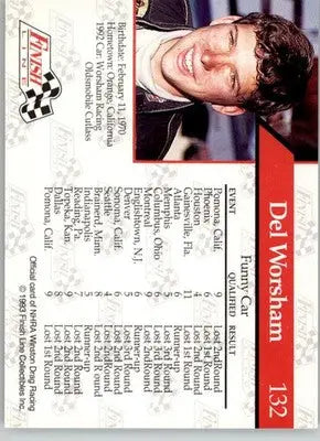 Del Worsham - 1993 Finish Line NHRA - #132 - Racing - Racing Card Single