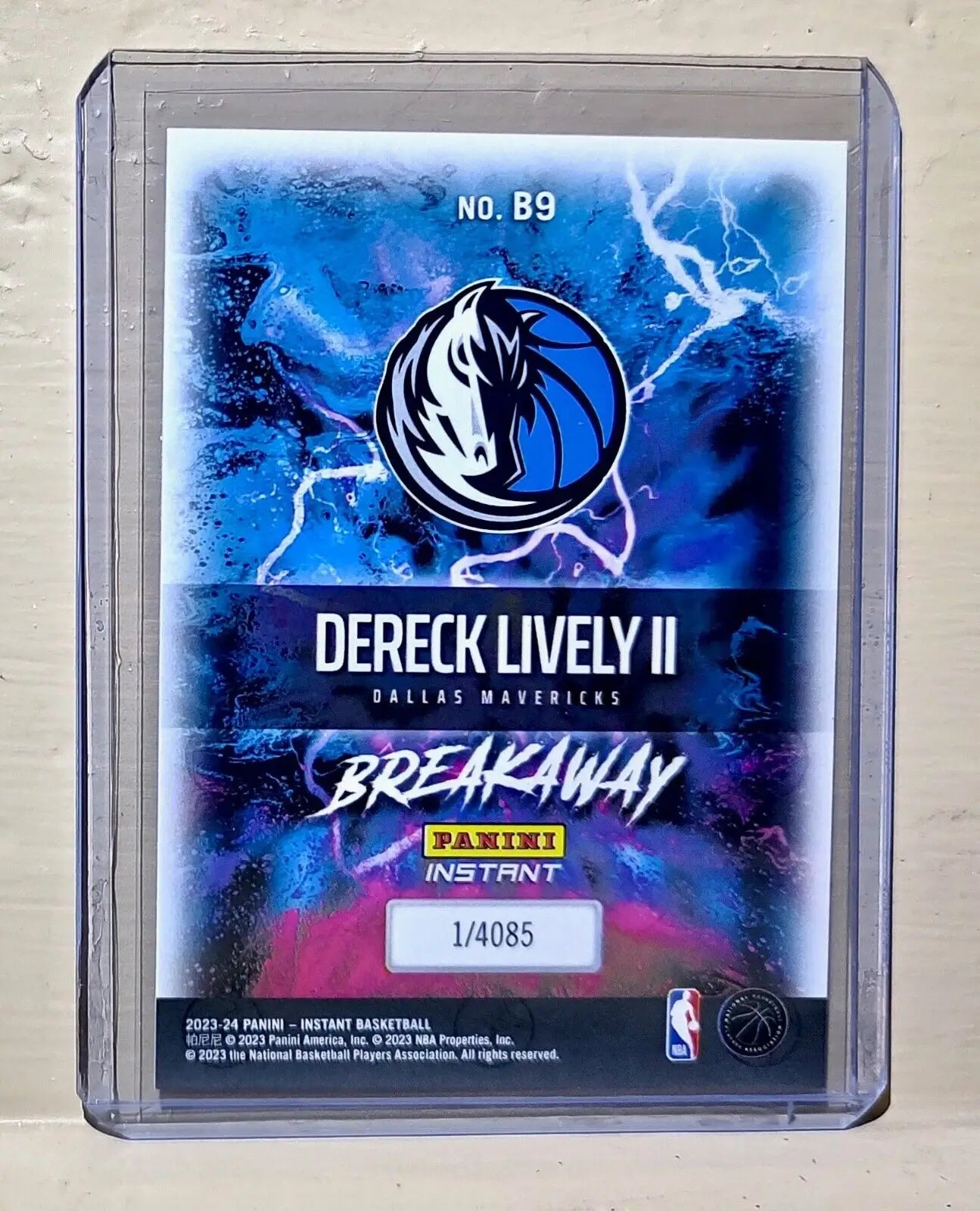 Dereck Lively II 2023-24 Panini NBA Breakaway #9 Rookie Card 1 of 4085 - Basketball Card Single