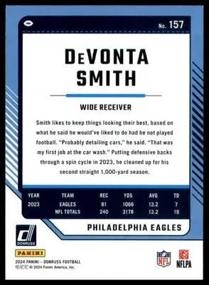 DeVonta Smith 2024 Donruss #157 Philadelphia Eagles - Football Card Single