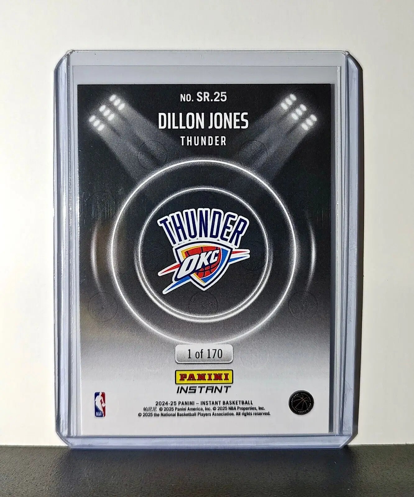 Dillon Jones Rookie 2024-25 Panini Spotlight Rookies NBA #25 Thunder 1 of 170