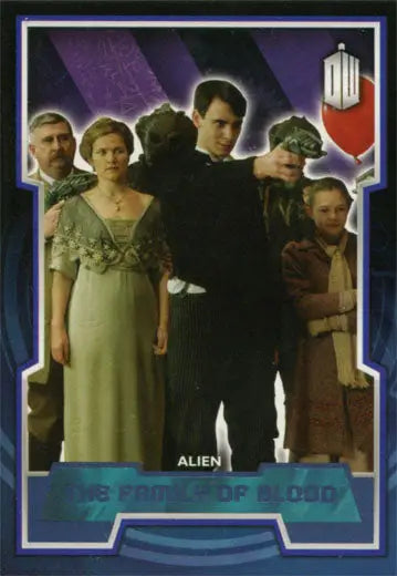 Doctor Who 2015 Blue Foil Parallel Card #106 showcasing iconic characters in stunning detail