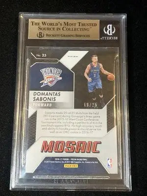 DOMANTAS SABONIS RC 2016-17 PANINI PRIZM MOSAIC CAMO #19/25 BGS 9.5 - Basketball Card Single