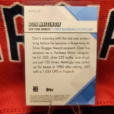 Don Mattingly 2022 Topps Series 1 Welcome to the Show #WTTS-37 Insert Card NYY - Baseball Card Single