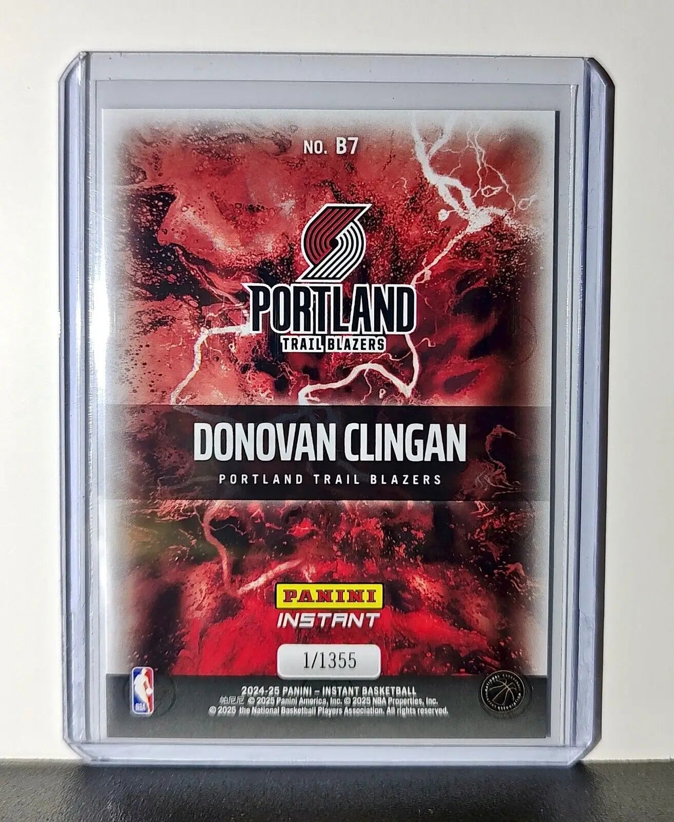 Donovan Clingan Rookie 2024-25 Panini NBA #7 Breakaway Card Trail Blazers 1/1355 - Basketball Card Single