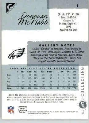 Donovan McNabb - 2001 Topps Gallery - #1 - Football - Football Card Single