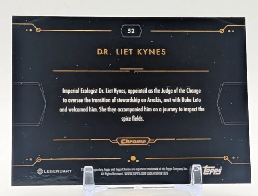 Dune Chrome 2024 Topps Dr. Liet Kynes Aqua Refractor (/175) Non-Sports Card Single