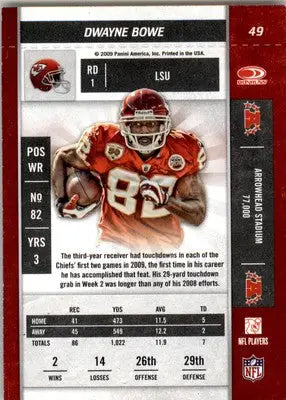 Dwayne Bowe - 2009 Playoff Contenders - #49 - Football - Football Card Single