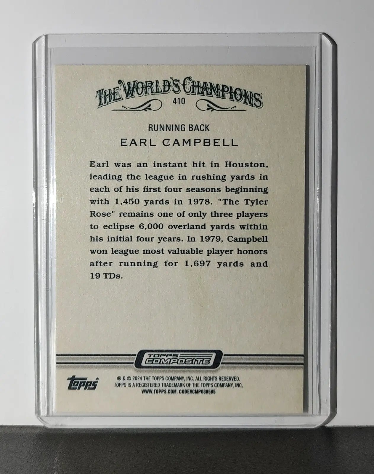 Earl Campbell 2023 Topps Allen & Ginter NFL #410 Card Houston Oilers