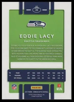 Eddie Lacy 2017 Donruss Optic #26 Seattle Seahawks