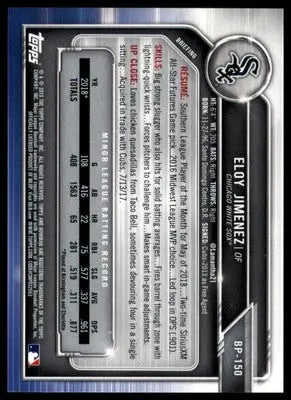 Eloy Jimenez 2019 Bowman Prospects #BP-150 Chicago White Sox - Baseball Card Single
