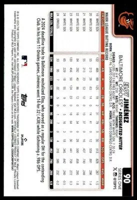 Eloy Jiménez 2025 Topps #90 Baltimore Orioles - Baseball Card Single
