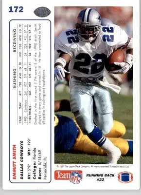Emmitt Smith - 1991 Upper Deck - #172 - Football - Football Card Single