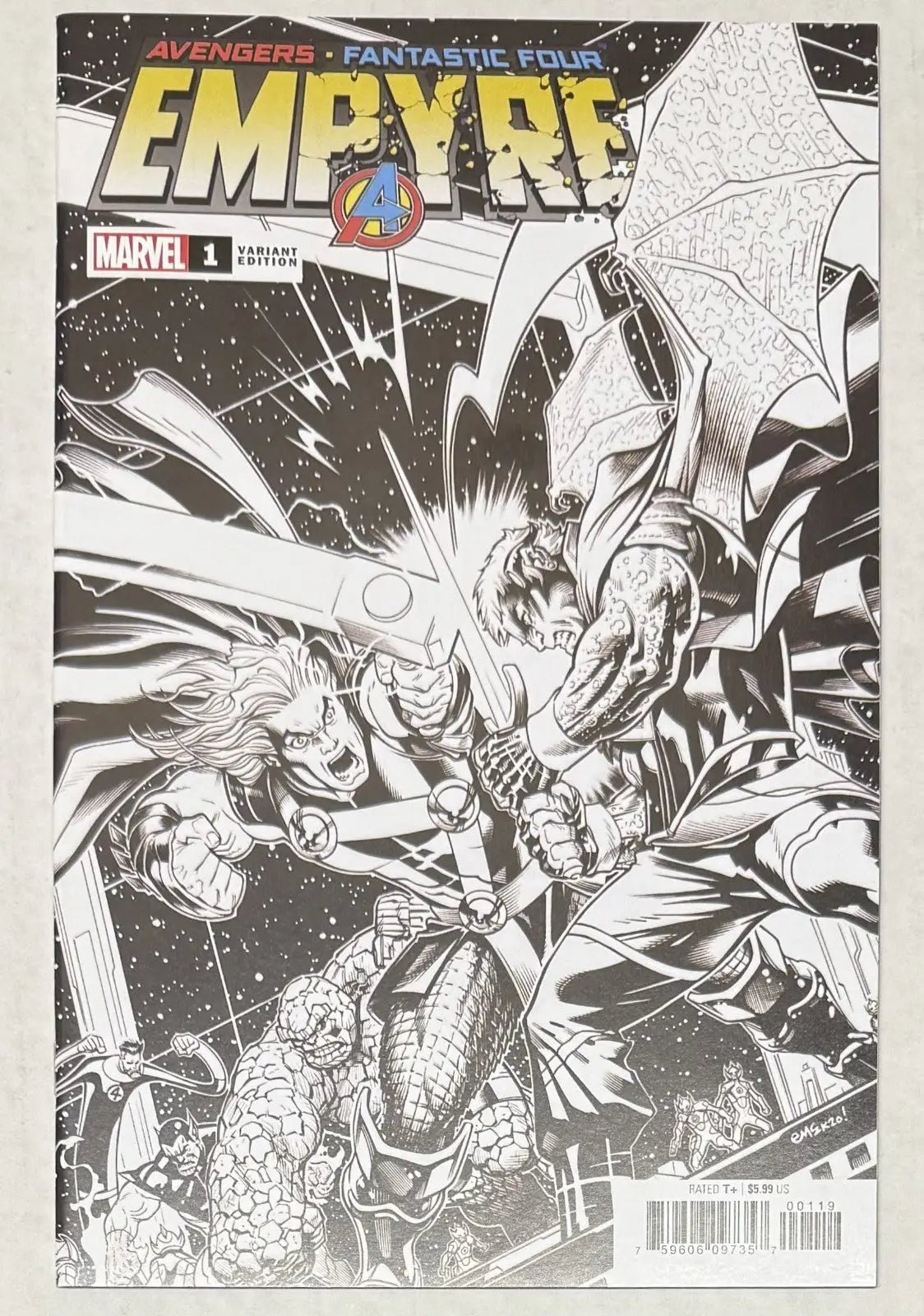 Empyre #1 Ed Mcguinness Black and White Cover-1 Per Store (Marvel Comics... - Comic Book