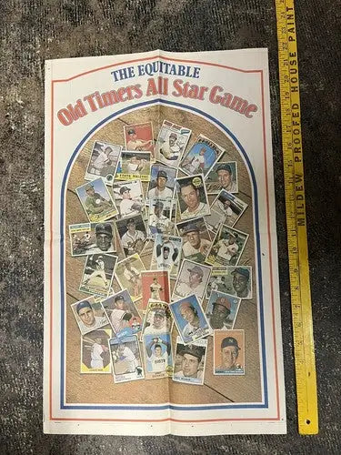 Equitable Old Timers Game Program Newspaper Poster Topps Trading Cards Houston - Sports Memorabilia