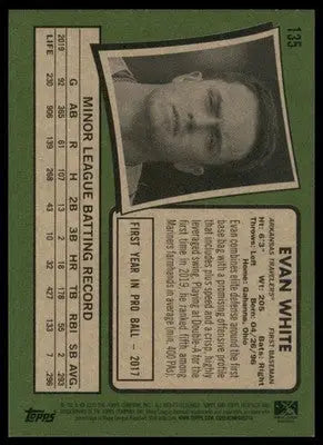 Evan White 2020 Topps Heritage Minor League #135 Arkansas Travelers