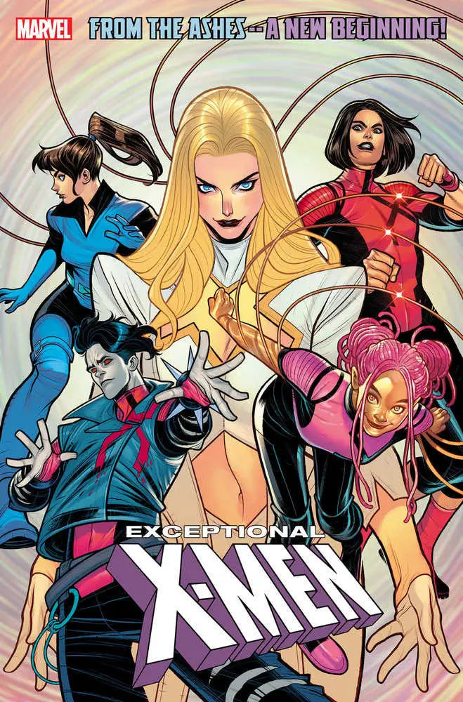 Comic book cover of Exceptional X-Men featuring Kate Pryde in Elizabeth Torque Variant