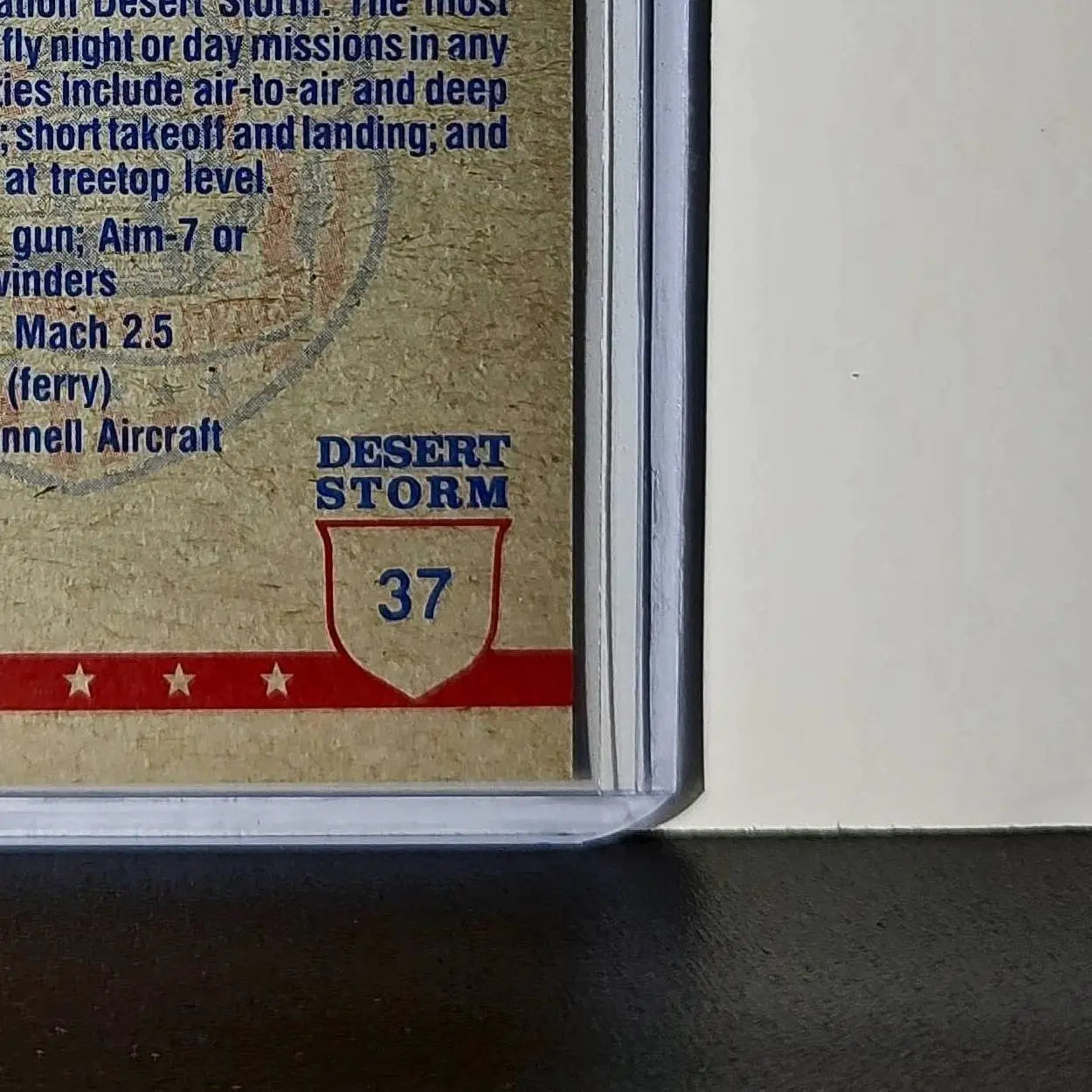 F-15 Fighter Plane 1991 Topps Desert Storm #37 Card