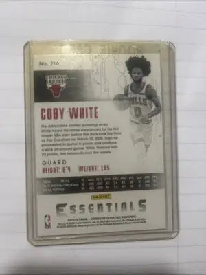 Coby White basketball card from Panini Chronicles featuring Chicago Bulls player