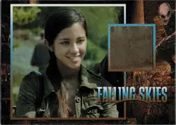 Seychelle Gabriel in Falling Skies Season One trading card with green background