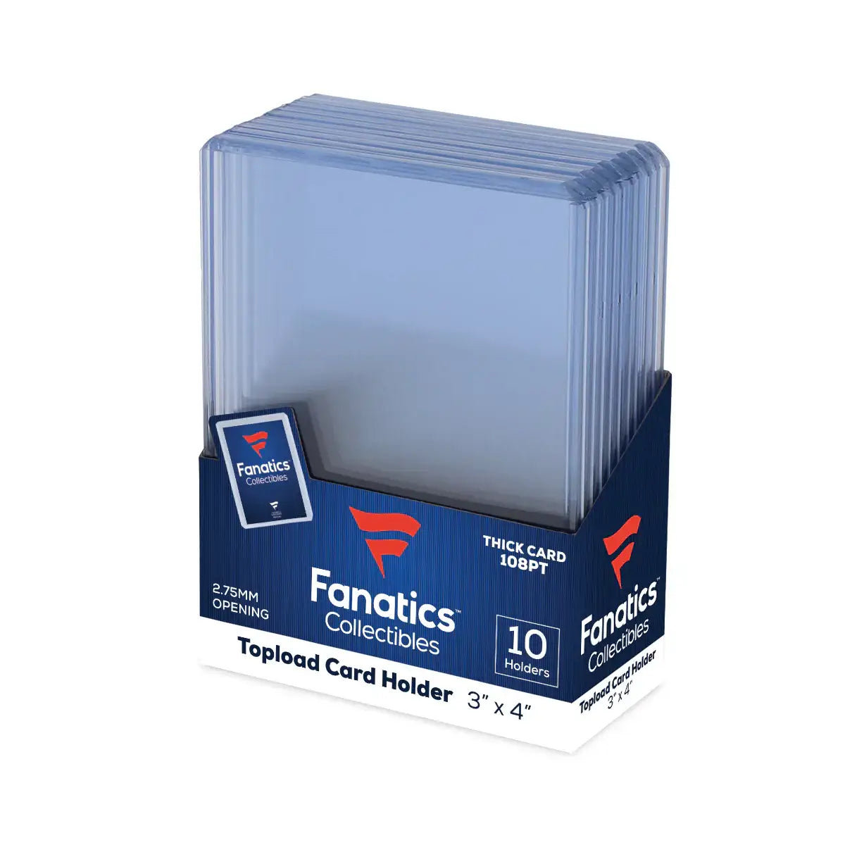 Fanatics Collectibles 108pt Thick Card Top Loader - 10 Count - Card Supplies